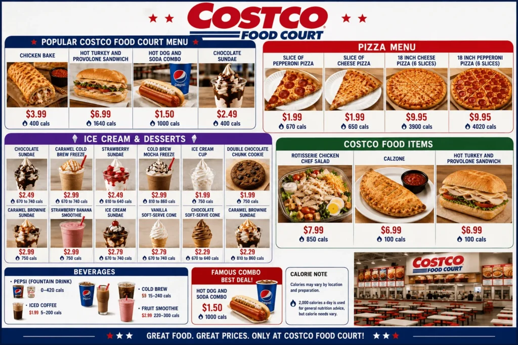Coctco Food Court Menu